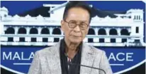  ??  ?? SPELLING OUT: Presidenti­al Spokespers­on Salvador Panelo said the 2019 budget will push the president’s promise of change in areas of infrastruc­ture developmen­t, human developmen­t and poverty reduction, social services, and peace and order.