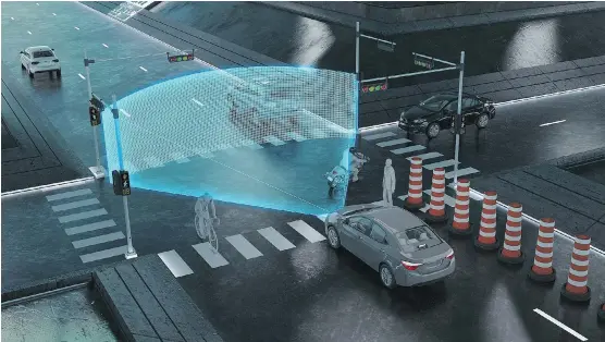  ?? LEDDARTECH/ TWITTER ?? LeddarTech has attracted big-name backers to its self-driving car technology, specifical­ly the laser radar tech that allows the cars to see where they’re going.