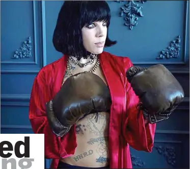  ??  ?? In her storied career, Bif Naked has scored gold and platinum records, written a memoir, and beat breast cancer to come back and rip things up on-stage.