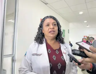  ?? ALEJANDRA SOTO ?? María Zorayda Robles, secretaria de Salud