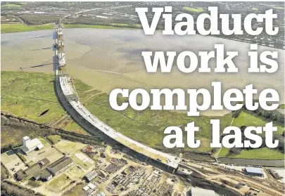  ??  ?? Work on the North Approach Viaduct has finished as the Mersey Gateway bridge takes shape