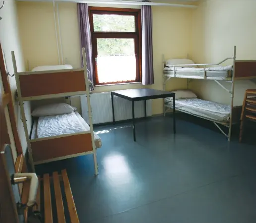  ?? (Reuters) ?? AN INTERIOR view of the living quarters at the border transit camp in the central German village of Friedland. In camps like these, some Jews perished just after liberation and their remains were never buried in Jewish cemeteries.