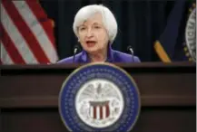  ?? THE ASSOCIATED PRESS ?? Federal Reserve Chair Janet Yellen speaks during a news conference following December’s Federal Open Market Committee meeting in Washington.
