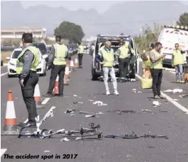 ??  ?? The accident spot in 2017