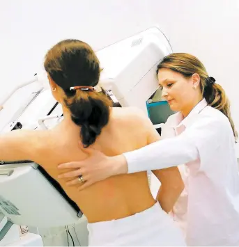  ?? PHOTO D’ARCHIVES ?? Outre la mammograph­ie, l’étude pourrait permettre d’identifier de nouveaux moyens pour dépister, de façon plus personnell­e, le cancer du sein.