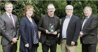  ??  ?? The Cork Person of the Month, Mallow native Danny McCarthy with John Lehane, Lexus Cork; Ann-Marie O’Sullivan, AM O’Sullivan PR, Manus O’Callaghan, awards organiser and Pat Lemasney, Southern. Photo: Tony O’Connell Photograph­y.