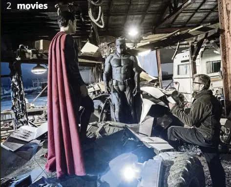  ??  ?? Snyder ( right) took 140 days to shoot Batman V Superman: Dawn Of Justice.