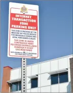  ?? NEWS PHOTO EMMA BENNETT ?? The Medicine Hat Police Service has a designated spot for making safe Internet transactio­ns.