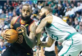  ?? AP PHOTO/MICHAEL DWYER, FILE ?? REMATCH. Although there were long stretches when it seemed impossible that the Cleveland Cavaliers and Boston Celtics would meet in the Eastern Conference finals, they’re set to clash for the third time in four years.