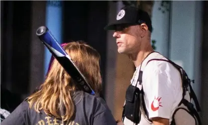  ?? Photograph: Beth Nakamura/AP ?? Michael Reinoehl is seen during a protest in Portland, Oregon, on 28 August.