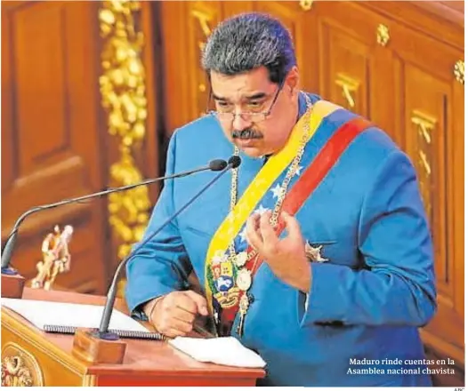  ?? ABC ?? Maduro rinde cuentas en la Asamblea nacional chavista