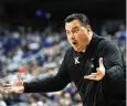  ?? CHRIS CARLSON / AP ?? Coach Sean Miller has led Xavier to its first Sweet 16 appearance since 2017. The third-seeded Musketeers take on No. 2 seed Texas on Friday night.