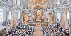  ?? FOTO: ARCHIV/HV ?? In der prachtvoll­en Basilika Birnau eröffnet die Kantorei die neue Konzertsai­son.