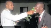  ?? PICTURE: FACEBOOK ?? NOTORIOUS: Pastor Penuel Mnguni feeds a member of his church a cockroach and flowers.