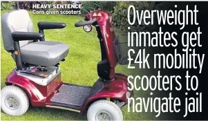  ??  ?? HEAVY SENTENCE Cons given scooters