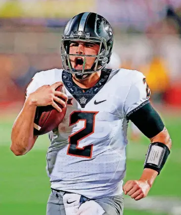  ?? [AP PHOTO] ?? Pittsburgh selected former Oklahoma State quarterbac­k Mason Rudolph in the third round of the NFL Draft on Friday.