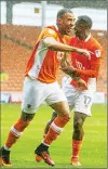  ??  ?? FALSE DAWN: Blackpool’s Kyle Vassell celebrates