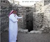  ?? ?? Historical researcher Fouad bin Dhaif Allah Al-Maghamisi said that water drawn from the well passes through conduits and across a bridge before reaching the well’s pool. From there, the water is distribute­d to the surroundin­g orchards.