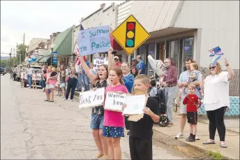  ?? FILE PHOTO ?? The community of Prairie Grove held a parade June 2, 2021, to welcome home Police Officer Tyler Franks, who was shot multiple times while responding to a domestic disturbanc­e in Prairie Grove.