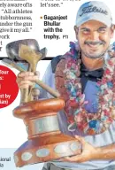  ?? PTI ?? ▪ Gaganjeet Bhullar with the trophy.
