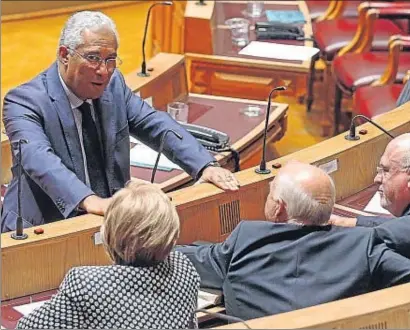  ?? JOSE MANUEL RIBEIRO / AFP ?? El líder del Partido Socialista, António Costa, ayer en el Parlamento portugués