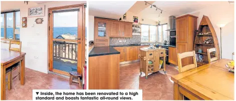  ??  ?? ▼ Inside, the home has been renovated to a high standard and boasts fantastic all-round views.