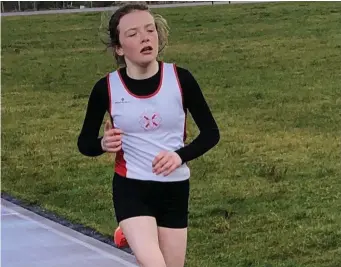  ??  ?? Gemma O’Callaghan, 1st in the Girls U14 800m.