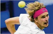  ?? FRANK FRANKLIN II / AP ?? Germany’s Alexander Zverev was exhausted by the end of the four-hour marathon, and could not overcome his mistakes in a fifth-set tiebreaker.