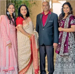  ?? Iris Photograph­y ?? (Left) Payal Nand with her parents Praneeta Nand , Bramha Nand and youngest sister Isha Nand. Photo: