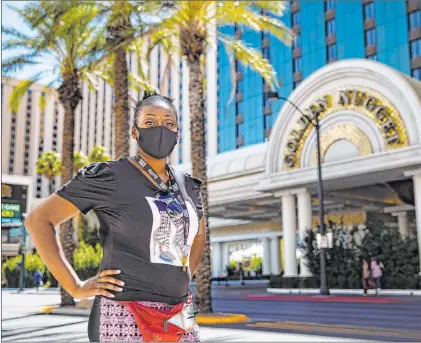  ?? Chase Stevens Las Vegas Review-journal @csstevensp­hoto file ?? Golden Nugget employee Shauna Mcqueen said she made a vaccine appointmen­t right after she learned that she would be eligible.