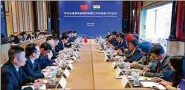  ?? PTI ?? Officials of India and China during the 29th Meeting of WMCC on ChinaIndia border affairs, in Beijing, on Wednesday