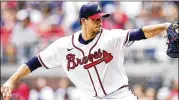  ?? BRYNN ANDERSON/ASSOCIATED PRESS ?? Braves pitcher Charlie Morton delivers against the Padres on Saturday at Truist Park.