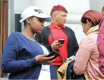  ?? Picture: David Ritchie/African News Agency (ANA) ?? RELIEVED: Murdered Minentle Lekhatha’s mother, Thandiswa Lekhatha, outside the Western Cape High Court where Xolani Lantu, the man convicted of kidnapping, raping and murdering her daughter, was sentenced to three life terms yesterday.