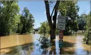  ?? EVAN BRANDT — MEDIANEWS GROUP ?? Floodwater­s from Ida inundate Pottstown’s Riverfront Park on Thursday, Sept. 2.