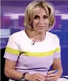  ?? Picture: BBC ?? IRONY: Emily Maitlis is now accused of breaking the rules