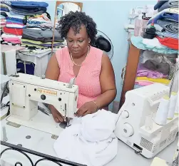  ??  ?? Fashion designer Marvalyn Legister at her home in St Catherine.