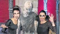  ?? Picture: DAVID DETTMANN ?? LOOKING THE PART: Nerissa Walton, left, and Cindy Kickhofel weren’t afraid of the zombies and ghouls at the Howl-O-Ween party held at Chicky’s Yard last Saturday