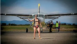  ?? PHOTO: SUPPLIED ?? Josh is one of 12 Taupo Tandem Skydiving tandem masters to strip down for a good cause.