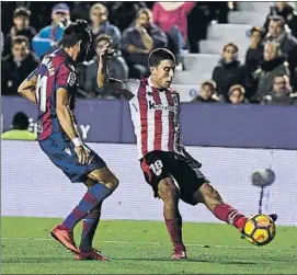  ?? FOTO: L. Á. GÓMEZ ?? Última victoria El Athletic se impuso por 1-2 al Levante en la primera vuelta