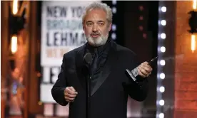  ?? Lehman Trilogy. Photograph: Charles Sykes/Invision/AP ?? Tony awards 2022: Sam Mendes accepts the award for best direction of a play for The