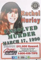  ?? DAMON HIGGINS/THE PALM BEACH POST ?? A Crime Stoppers of Palm Beach County sign for the unsolved slaying of Rachel Hurley, a teen found at Carlin Park on March 17, 1990, in Jupiter.