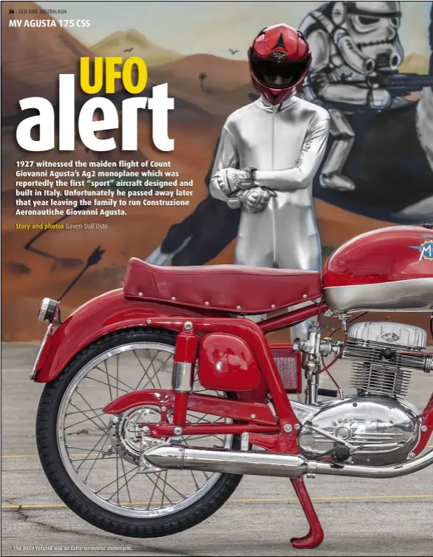  ??  ?? The Disco Votante was an Extra-terrestria­l motorcycle.