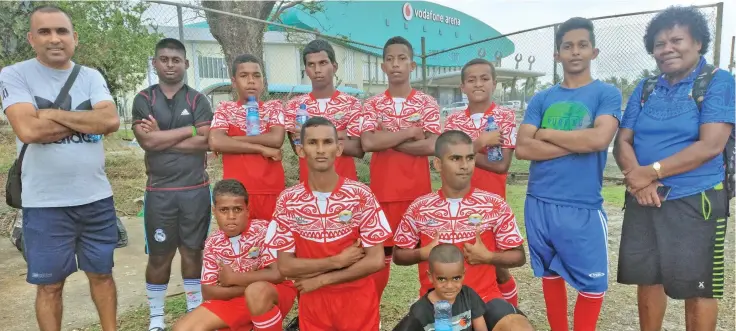  ?? Photo: Simione Haravanua. ?? Labasa Special School football team with their officials during the Fiji Unified National Netball and Football tournament at the FMF Gymnasium in Suva on September 21, 2020.