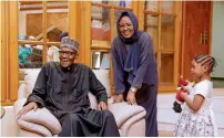  ?? — Reuters ?? Nigeria’s President Muhammadu Buhari returned from a medical trip from London to Abuja, Nigeria, on Friday.