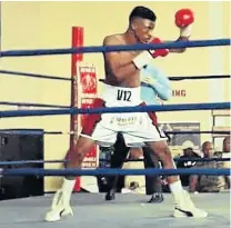  ??  ?? DYNAMITE: Sivenathi Nontshinga is making waves in boxing circles and has earned the ‘V12’ moniker