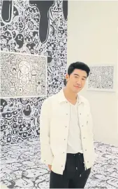  ?? ?? LEFT
Kit Bencharong­kul, director of Moca Bangkok, at ‘Future Shapes: Doodle Art Exhibition’.