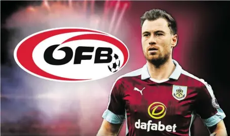  ?? BILD: SN/GEPA ?? Ashley Barnes vom FC Burnley soll schon bald für Österreich­s Nationalte­am spielen können.