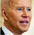  ?? Foto: Evan Vucci, dpa ?? US‰Präsident Joe Biden gab seine erste Pressekonf­erenz.