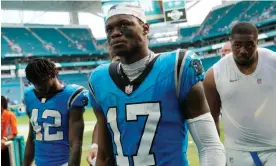  ?? Photograph: Lynne Sladky/AP ?? Carolina Panthers wide receiver DJ Chark (17) and his teammates take in Sunday’s loss.
