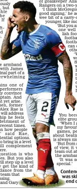  ??  ?? Contender: Tavernier was skipper at the end of last season